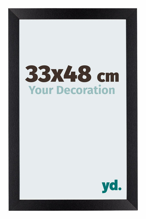 Mura MDF Fotolijst 33x48cm Zwart Mat Voorzijde Maat | Yourdecoration.nl
