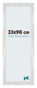 Mura MDF Fotolijst 33x98cm Zilver Glanzend Vintage Voorzijde Maat | Yourdecoration.nl