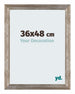 Mura MDF Fotolijst 36x48cm Metaal Vintage Voorzijde Maat | Yourdecoration.nl