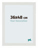 Mura MDF Fotolijst 36x48cm Wit Mat Voorzijde Maat | Yourdecoration.nl