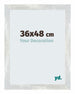 Mura MDF Fotolijst 36x48cm Zilver Glanzend Vintage Voorzijde Maat | Yourdecoration.nl
