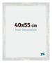 Mura MDF Fotolijst 40x55cm Zilver Glanzend Vintage Voorzijde Maat | Yourdecoration.nl
