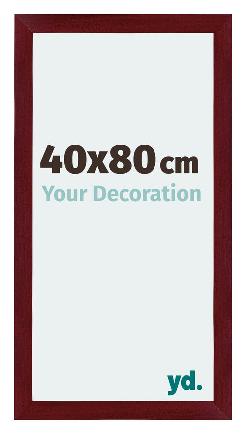 Mura MDF Fotolijst 40x80cm Wijnrood Geveegd Voorzijde Maat | Yourdecoration.nl