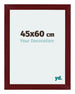 Mura MDF Fotolijst 45x60cm Wijnrood Geveegd Voorzijde Maat | Yourdecoration.nl
