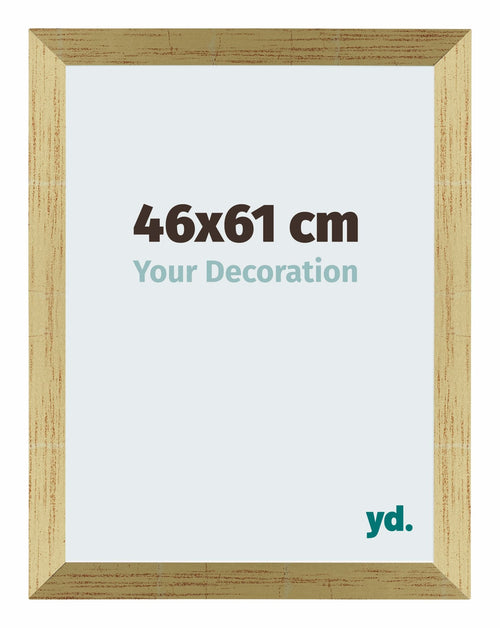 Mura MDF Fotolijst 46x61cm Goud Glanzend Voorzijde Maat | Yourdecoration.nl