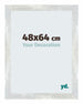 Mura MDF Fotolijst 48x64cm Zilver Glanzend Vintage Voorzijde Maat | Yourdecoration.nl