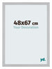 Mura MDF Fotolijst 48x67cm Mat Zilver Voorzijde Maat | Yourdecoration.nl