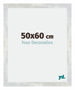 Mura MDF Fotolijst 50x60cm Zilver Glanzend Vintage Voorzijde Maat | Yourdecoration.nl