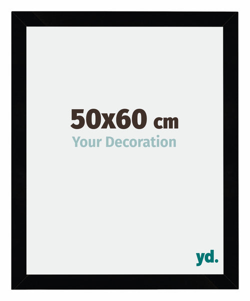 Mura MDF Fotolijst 50x60cm Zwart Hoogglans Voorzijde Maat | Yourdecoration.nl