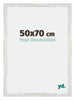 Mura MDF Fotolijst 50x70cm Zilver Glanzend Vintage Voorzijde Maat | Yourdecoration.nl