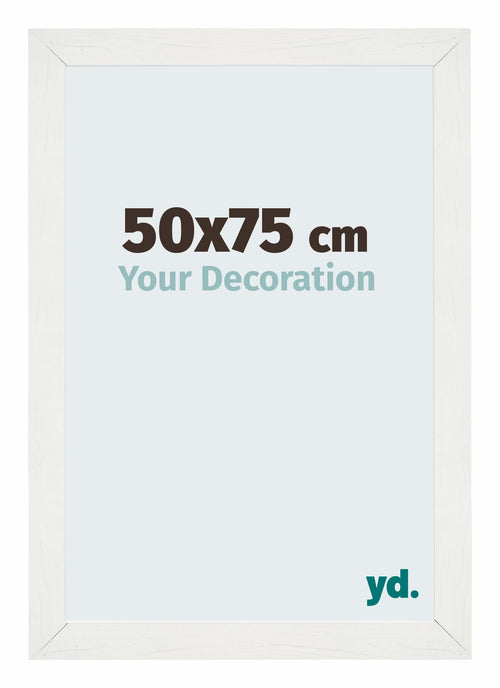 Mura MDF Fotolijst 50x75cm Wit Geveegd Voorzijde Maat | Yourdecoration.nl