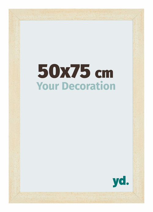 Mura MDF Fotolijst 50x75cm Zand Geveegd Voorzijde Maat | Yourdecoration.nl