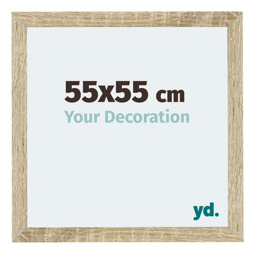 Mura MDF Fotolijst 55x55cm Sonoma Eiken Voorzijde Maat | Yourdecoration.nl