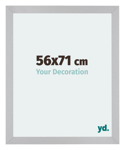 Mura MDF Fotolijst 56x71cm Zilver Mat Voorzijde Maat | Yourdecoration.nl