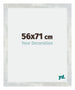 Mura MDF Fotolijst 56x71cm Zilver Glanzend Vintage Voorzijde Maat | Yourdecoration.nl