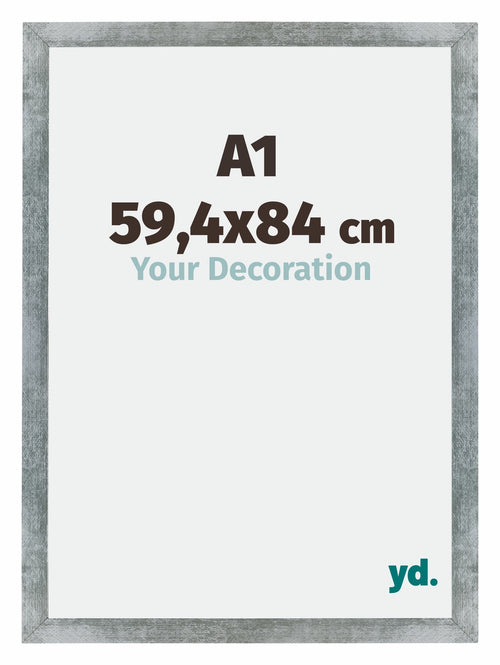Mura MDF Fotolijst 59 4x84cm A1 IJzer Geveegd Voorzijde Maat | Yourdecoration.nl