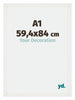 Mura MDF Fotolijst 59 4x84cm A1 Wit Geveegd Voorzijde Maat | Yourdecoration.nl