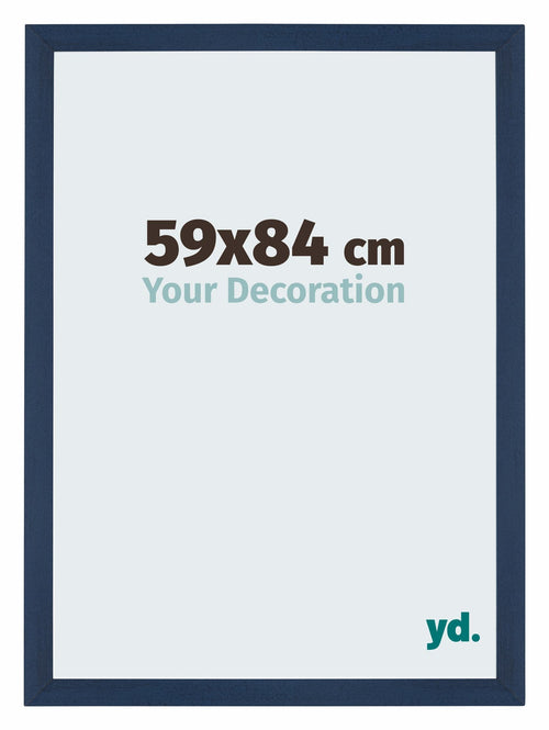 Mura MDF Fotolijst 59x84cm Donkerblauw Geveegd Voorzijde Maat | Yourdecoration.nl