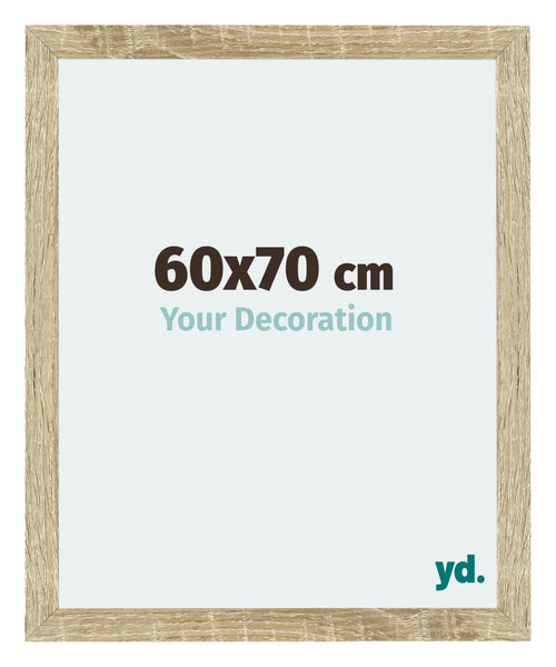 Mura MDF Fotolijst 60x70cm Sonoma Eiken Voorzijde Maat | Yourdecoration.nl