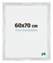 Mura MDF Fotolijst 60x70cm Zilver Glanzend Vintage Voorzijde Maat | Yourdecoration.nl