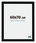 Mura MDF Fotolijst 60x70cm Zwart Hoogglans Voorzijde Maat | Yourdecoration.nl
