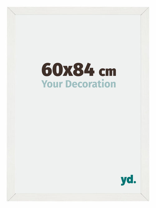 Mura MDF Fotolijst 60x84cm Wit Geveegd Voorzijde Maat | Yourdecoration.nl