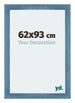 Mura MDF Fotolijst 62x93cm Helder Blauw Geveegd Voorzijde Maat | Yourdecoration.nl
