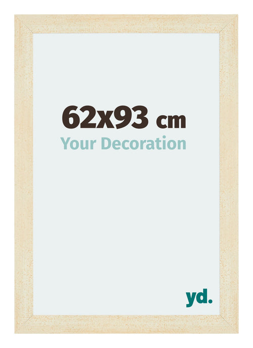 Mura MDF Fotolijst 62x93cm Zand Geveegd Voorzijde Maat | Yourdecoration.nl