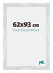 Mura MDF Fotolijst 62x93cm Zilver Glanzend Vintage Voorzijde Maat | Yourdecoration.nl