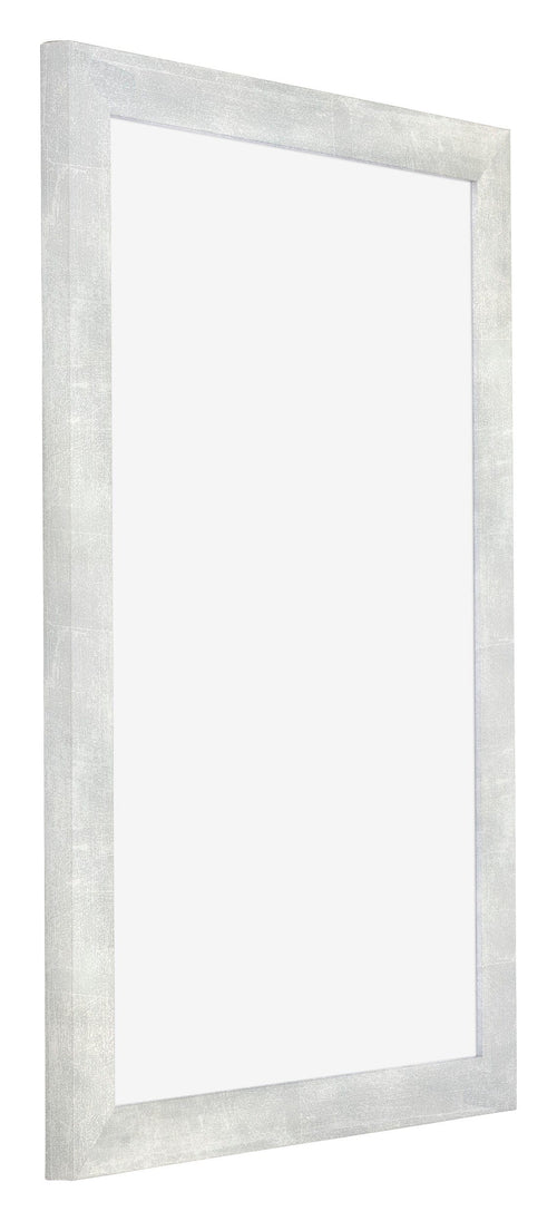 Mura MDF Fotolijst 62x93cm Zilver Glanzend Vintage Voorzijde Schuin | Yourdecoration.nl