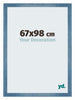 Mura MDF Fotolijst 67x98cm Helder Blauw Geveegd Voorzijde Maat | Yourdecoration.nl