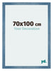 Mura MDF Fotolijst 70x100cm Helder Blauw Geveegd Voorzijde Maat | Yourdecoration.nl