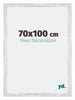 Mura MDF Fotolijst 70x100cm Zilver Glanzend Vintage Voorzijde Maat | Yourdecoration.nl