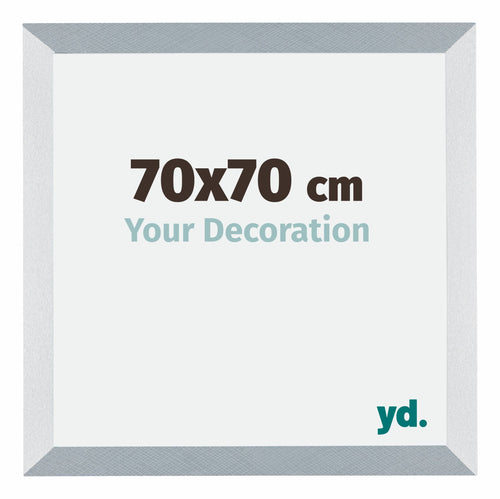 Mura MDF Fotolijst 70x70cm Aluminium Geborsteld Voorzijde Maat | Yourdecoration.nl