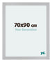 Mura MDF Fotolijst 70x90cm Zilver Mat Voorzijde Maat | Yourdecoration.nl
