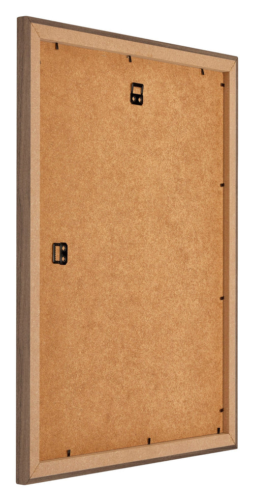Mura MDF Fotolijst 70x90cm Walnoot Donker Achterzijde Schuin | Yourdecoration.nl