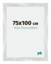 Mura MDF Fotolijst 75x100cm Zilver Glanzend Vintage Voorzijde Maat | Yourdecoration.nl