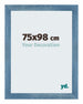 Mura MDF Fotolijst 75x98cm Helder Blauw Geveegd Voorzijde Maat | Yourdecoration.nl