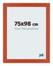 Mura MDF Fotolijst 75x98cm Oranje Voorzijde Maat | Yourdecoration.nl
