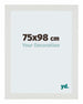 Mura MDF Fotolijst 75x98cm Wit Mat Voorzijde Maat | Yourdecoration.nl