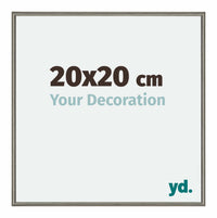 New York Aluminium Fotolijst 20x20cm Mercury Structuur Voorzijde Maat | Yourdecoration.nl