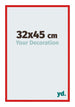 New York Aluminium Fotolijst 32x45cm Ferrari Rood Voorzijde Maat | Yourdecoration.nl