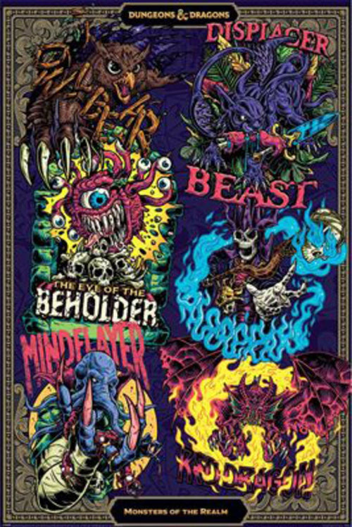 Poster Dungeons Dragons Monsters Of The Realm 61x91 5cm Pyramid PP35192 | Yourdecoration.nl