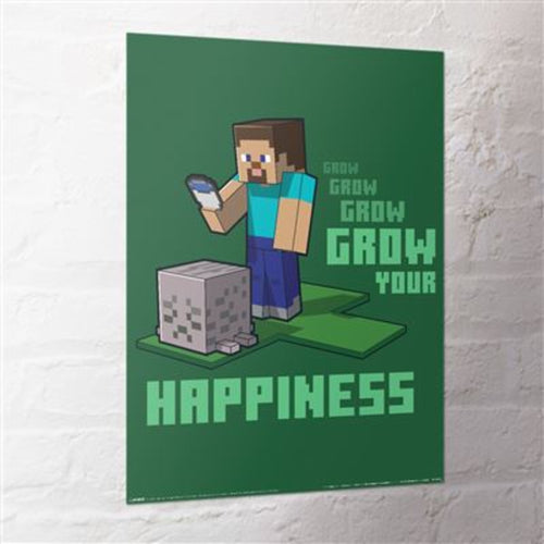 Poster Minecraft Grow Your Happinenss 40x50cm MPP2402265 Sfeer | Yourdecoration.nl