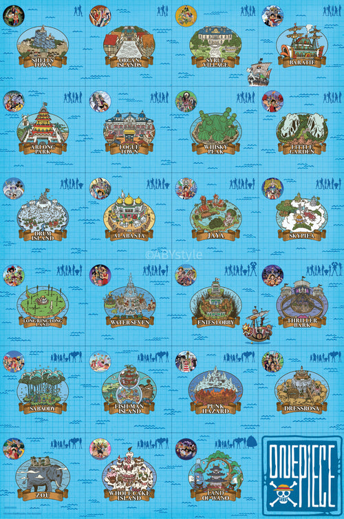 Poster One Piece Log Itinerary 61x91 5cm GBYDCOA006 | Yourdecoration.nl