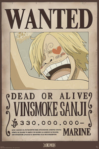 Poster One Piece Wanted Sanji 61x91 5cm Abystyle GBYDCO559 | Yourdecoration.nl