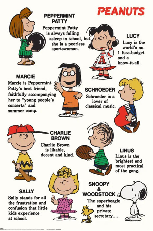 Poster Snoopy Characters 61x91 5cm GPE6018 | Yourdecoration.nl