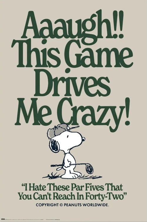 Poster Snoopy This Games Drives Me Crazy 61x91 5cm GPE6019 | Yourdecoration.nl