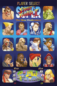 Poster Street Fighter Player Select 61x91 5cm Grupo Erik GPE5776 | Yourdecoration.nl