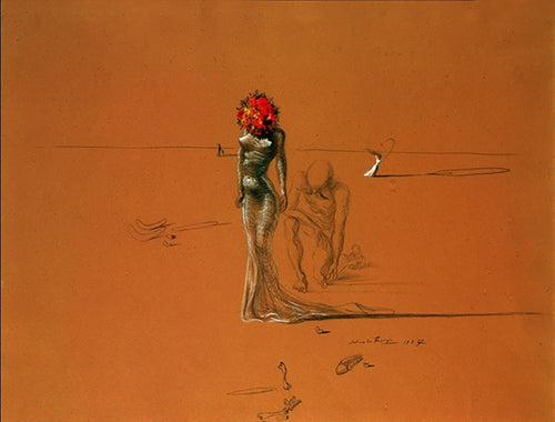 Salvador Dali  Female with Head of Flowers Kunstdruk 80x60cm | Yourdecoration.nl